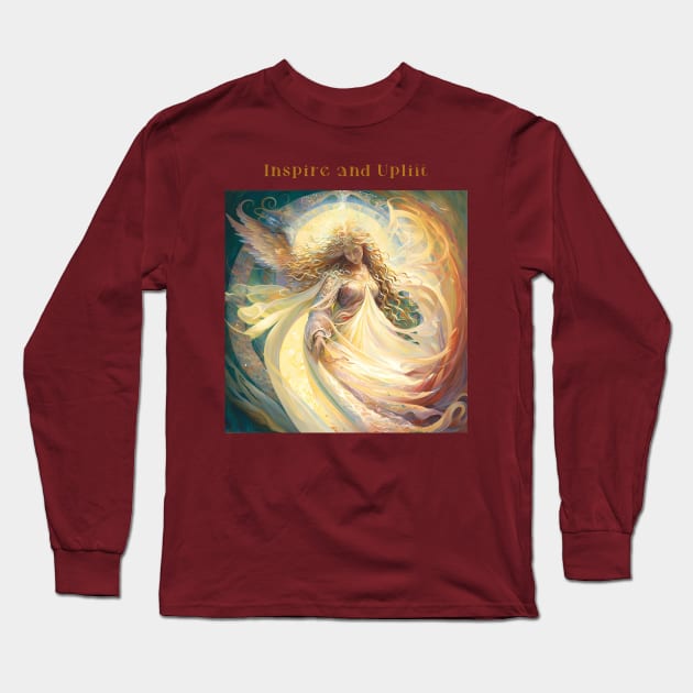 Angel - Inspire and Uplift Long Sleeve T-Shirt by Urban Gypsy Designs